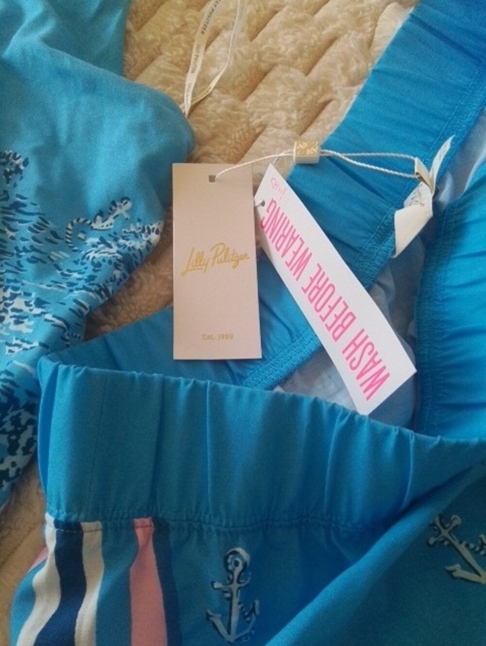 Lilly Pulitzer Both Pieces NWT with Sail Boats And Pink Stripes - Picture 6 of 7